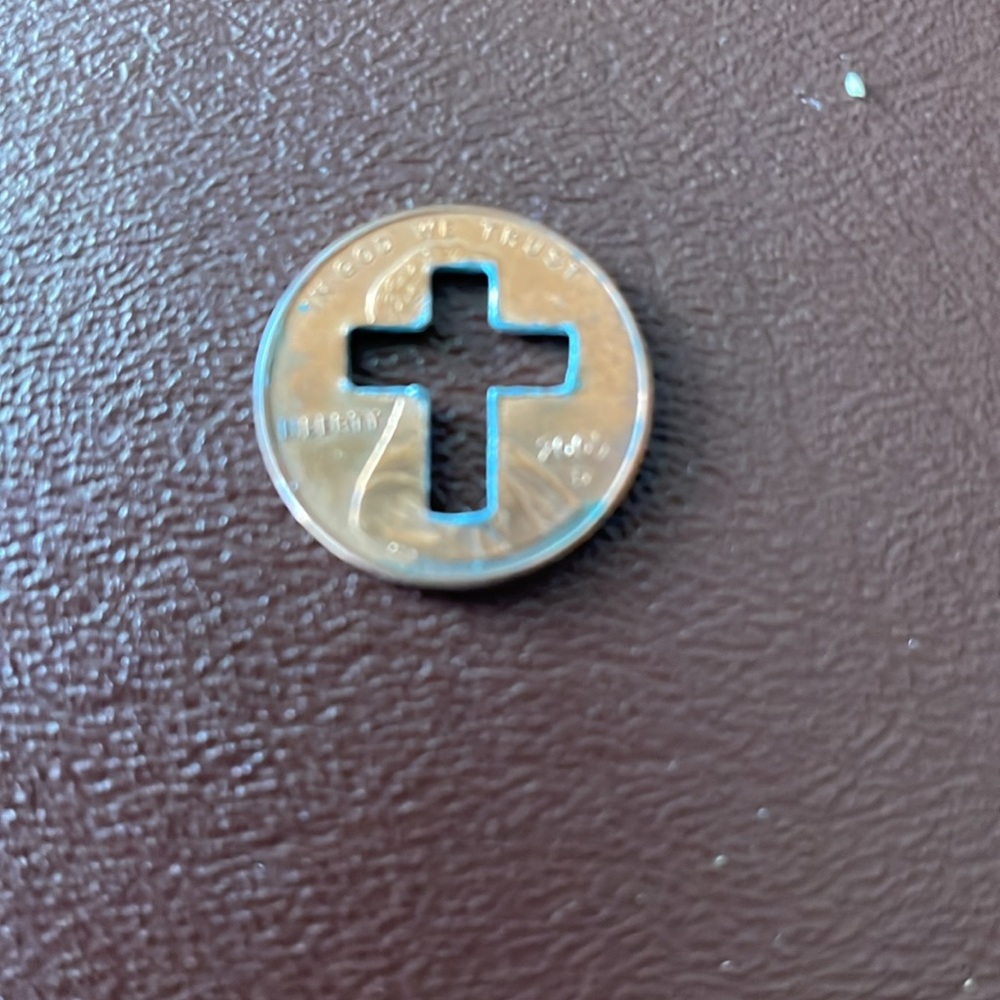 Lucky Cut Out Cross Penny